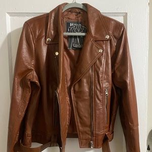 Never worn, real leather jacket